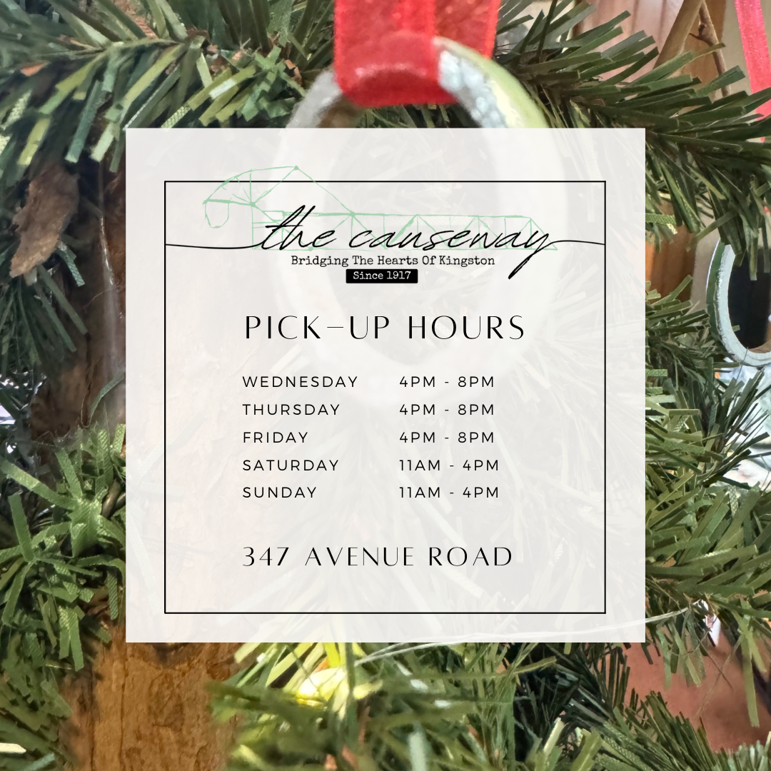 The Kingston Causeway Co. Pick-up hours💚